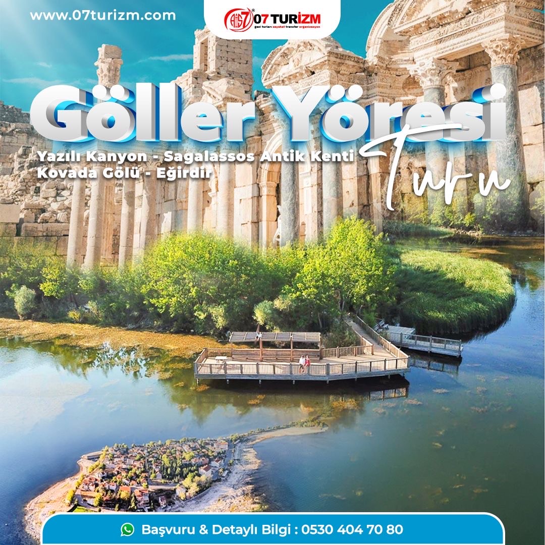 Yazılı Kanyon Sagalassos Kovada Gölü Eğirdir Turu- Antalya Çıkışlı Günübirlik 