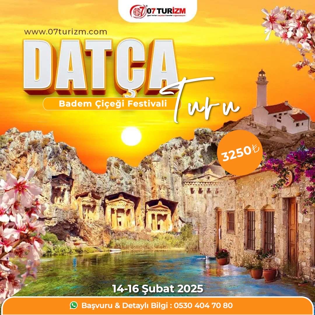 Datça Badem Çiçeği Festivali- Knidos- Akyaka- Dalyan Turu